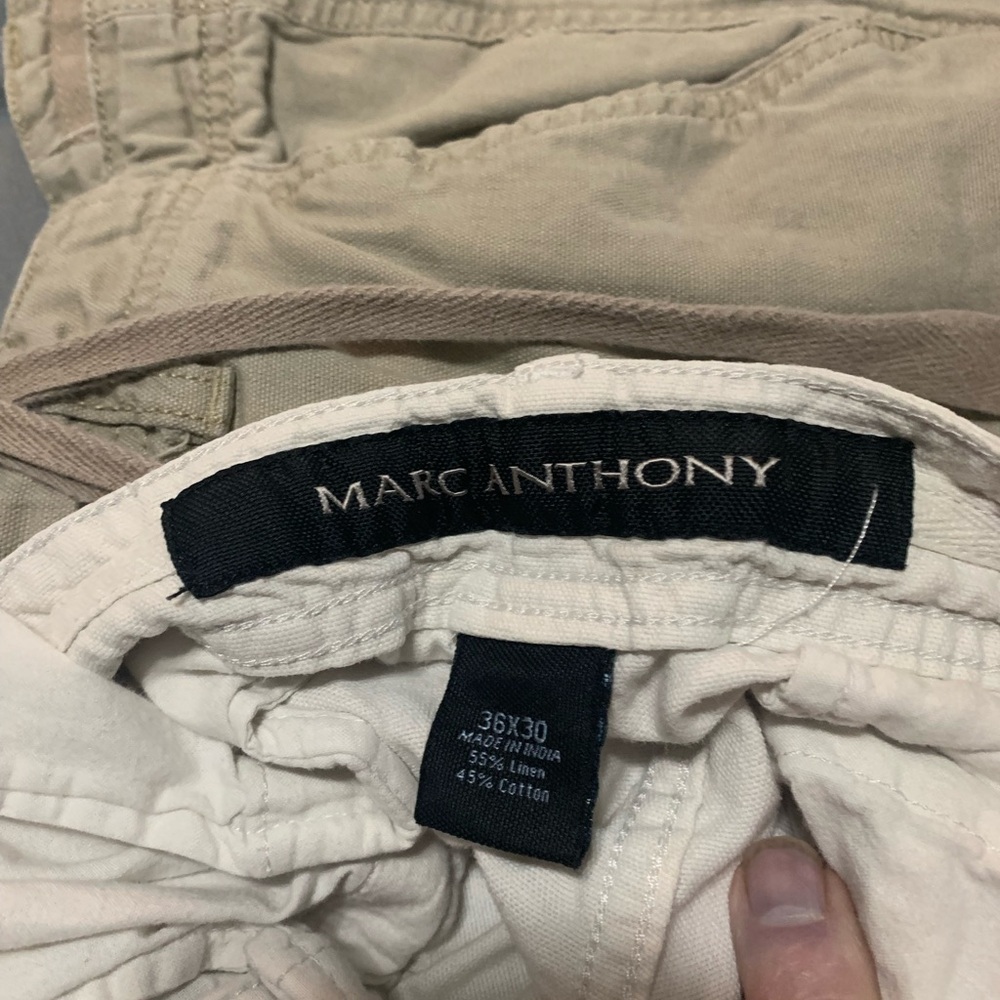 Marc Anthony Linen-Blend Pants 2 white 2 light gray